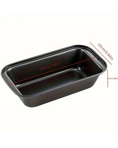 Sartén antiadherente para hornear Pan, utensilio rectangular de acero al carbono para repostería, 1 unidad