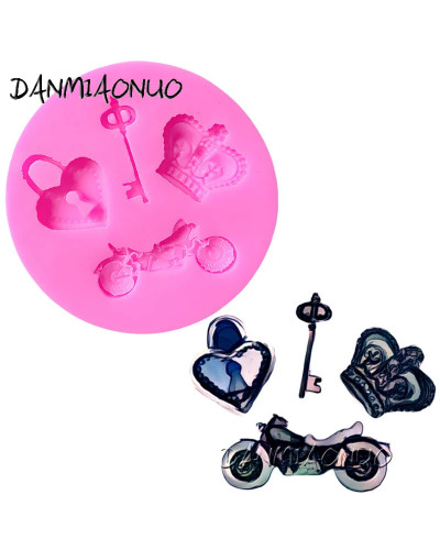 DANMIAONUO-Moldes De Silicona Para repostería, herramienta De diseño De pasteles Para motocicleta, A0437020