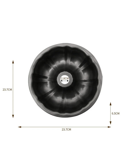 Sartenes de acero al carbono de alta resistencia para pasteles, molde para hornear de tubo estriado, accesorios de repostería, P