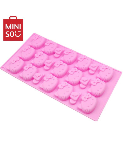 MINISO Sanrio-moldes de repostería de Chocolate para el hogar, moldes de silicona para repostería, moldes para galletas, accesor