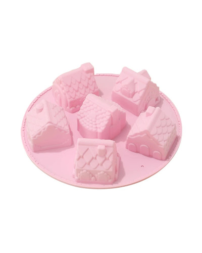 Molde De Silicona 3D para pastel De Navidad, molde para casa De pan De jengibre, Moldes De Silicona para repostería Y Accesorios