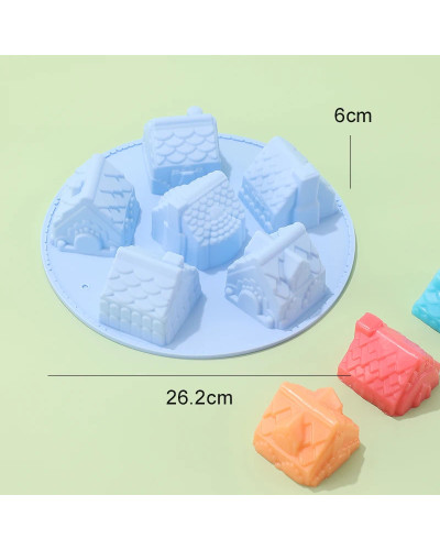 Molde De Silicona 3D para pastel De Navidad, molde para casa De pan De jengibre, Moldes De Silicona para repostería Y Accesorios