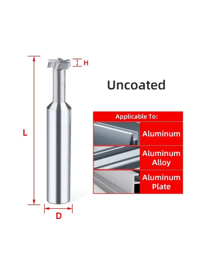 Fresa de ranura en T de carburo, Herramientas CNC para mecanizado de Metal, aluminio, acero de tungsteno, molinos de extremo de 