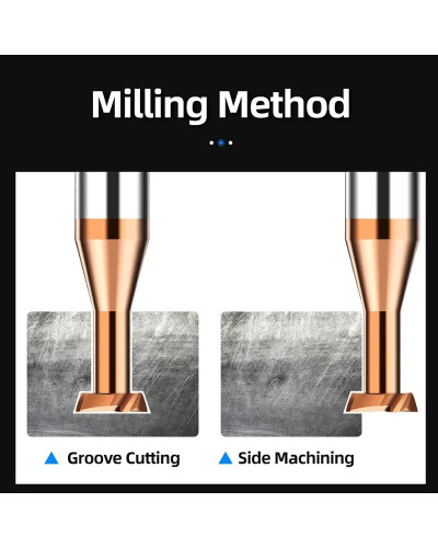 Fresa de ranura en T de carburo, Herramientas CNC para mecanizado de Metal, aluminio, acero de tungsteno, molinos de extremo de 