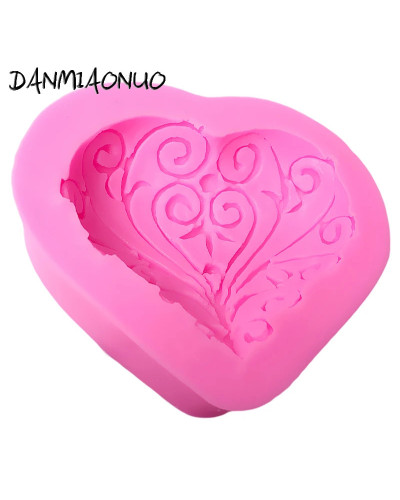 DANMIAONUO-Moldes De Silicona con forma De corazón Para repostería, suministros De horneado Para pastelería, Coeur, A0733045