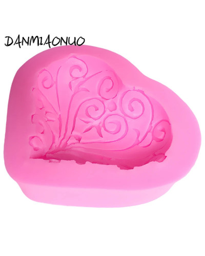 DANMIAONUO-Moldes De Silicona con forma De corazón Para repostería, suministros De horneado Para pastelería, Coeur, A0733045