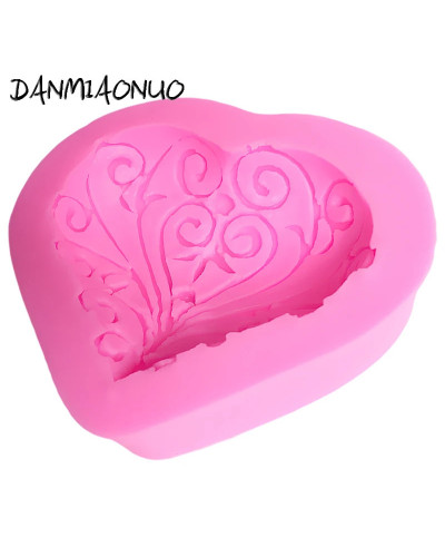 DANMIAONUO-Moldes De Silicona con forma De corazón Para repostería, suministros De horneado Para pastelería, Coeur, A0733045