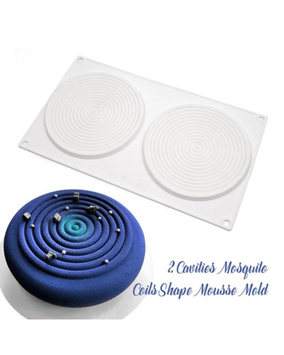 Molde de Silicona para repostería, repelente de mosquitos en espiral, forma de incienso, para hornear pasteles, DIY