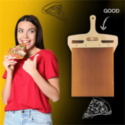 Pala deslizante para pelar Pizza, bandeja de transferencia con mango de madera plegable, espátula para Pizza, herramientas para 