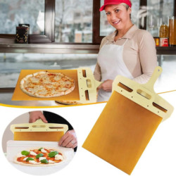 Pala deslizante para pelar Pizza, bandeja de transferencia con mango de madera plegable, espátula para Pizza, herramientas para 