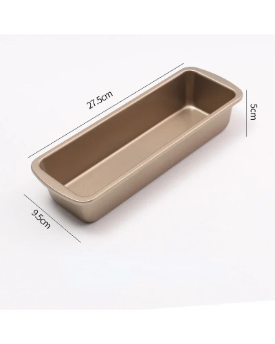 Molde Rectangular de acero pesado antiadherente para Pan tostado dorado, molde para pasteles, utensilios de cocina para hornear,