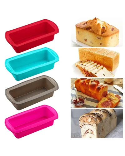 Molde de silicona Rectangular para el hogar, molde para tostadas de caramelo, pan de Pascua, suministros de cocina DIY, utensili