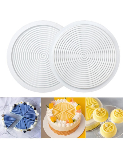 Molde redondo de silicona para repostería, accesorios de panadería con forma de espiral 3D, 1/2/6/15 agujeros