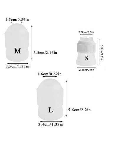 Bolsa para glaseado de 1/3 piezas, acoplador convertidor de boquilla rusa, adaptador de boquilla para crema de pastel, pastelerí
