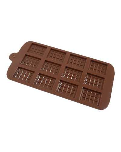 Molde de silicona de 12 celdas para Chocolate, Fondant, pastelería, barra de caramelo, decoración de modo de pastel, accesorios 