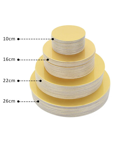 Juego de Tablas redondas para Tartas, Base de cartón desechable, bandeja de papel para magdalenas, postres, herramientas para Ta