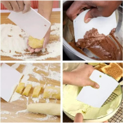 Cortador de masa multiusos, espátula para masa de pan, Fondant, pastel, crema, cortadores de pastelería DIY, raspadores, Kit de 