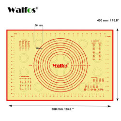 WALFOS-Almohadilla para Hornear de Silicona Antiadherente, Esterilla para Amasar para Hacer Pastel, Galleta, Macarrón, Papel de 