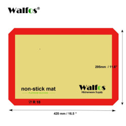 WALFOS-Almohadilla para Hornear de Silicona Antiadherente, Esterilla para Amasar para Hacer Pastel, Galleta, Macarrón, Papel de 