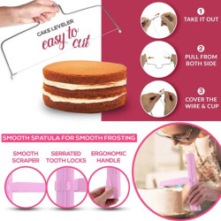 Kit de herramientas de decoración de pasteles, Set de soporte giratorio para Tartas, espátula, puntas de tubería, herramienta pa