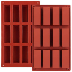 Moldes rectangulares de silicona para dulces para hornear Barritas energéticas Molde para barritas de chocolate Barritas de prot