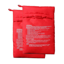 Bolsa reutilizable para microondas, utensilio para cocinar Patatas al horno, 4 minutos, Rojo